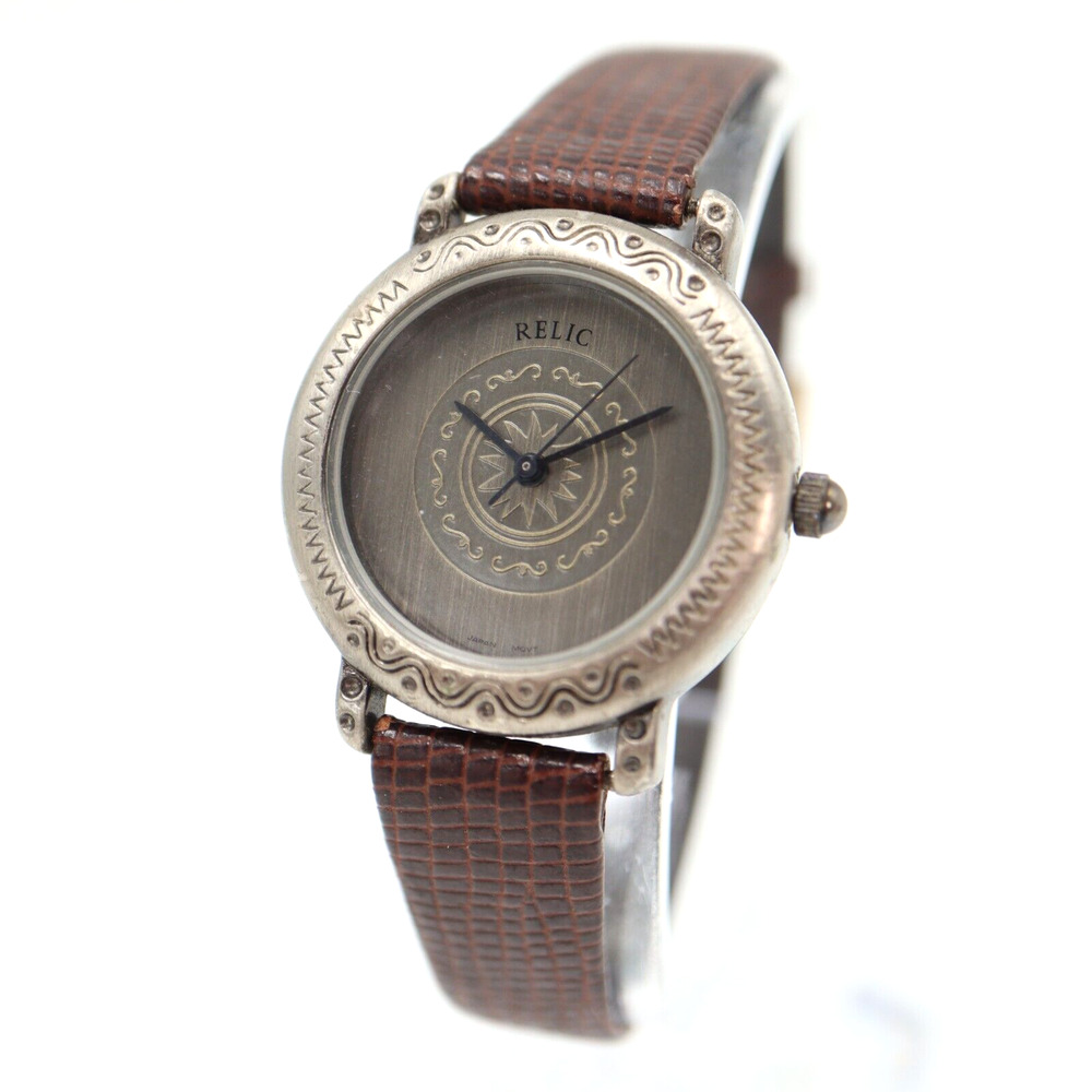 Relic by Fossil Women Watch Gunmetal Gray 29mm Geometric Dial ZR41410 Working